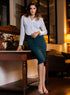 Body Con Ponte Skirt - Dark Green